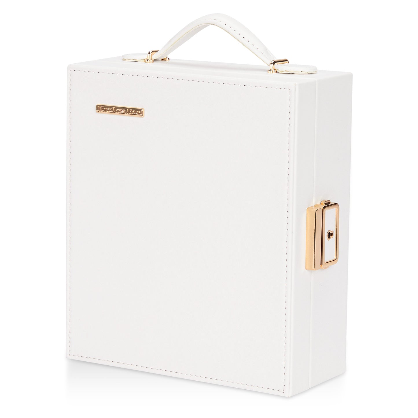 White Travel Jewelry Box