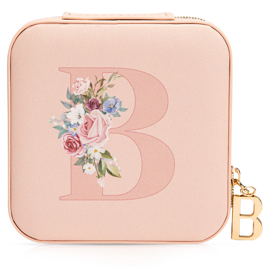 Mini Jewelry Case Letter "B” Pink