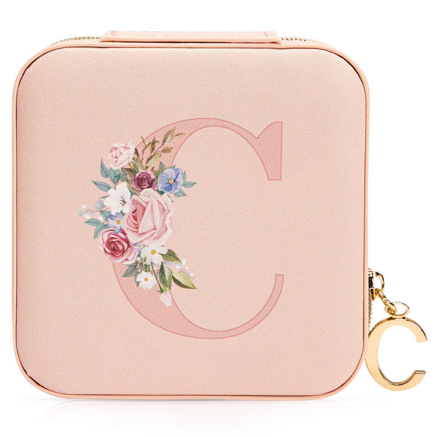 Mini Jewelry Case Letter "C” Pink