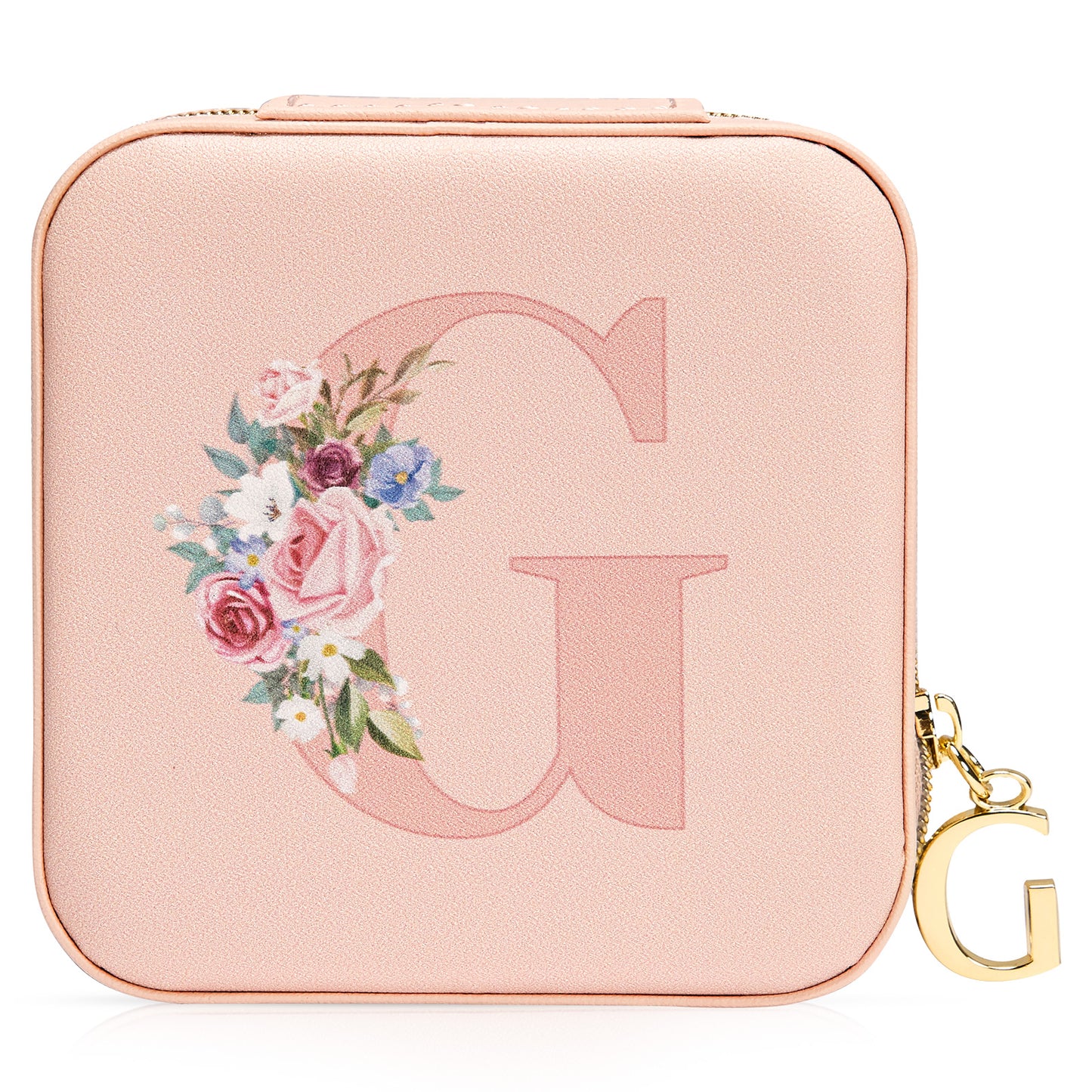 Mini Jewelry Case Letter "G” Pink