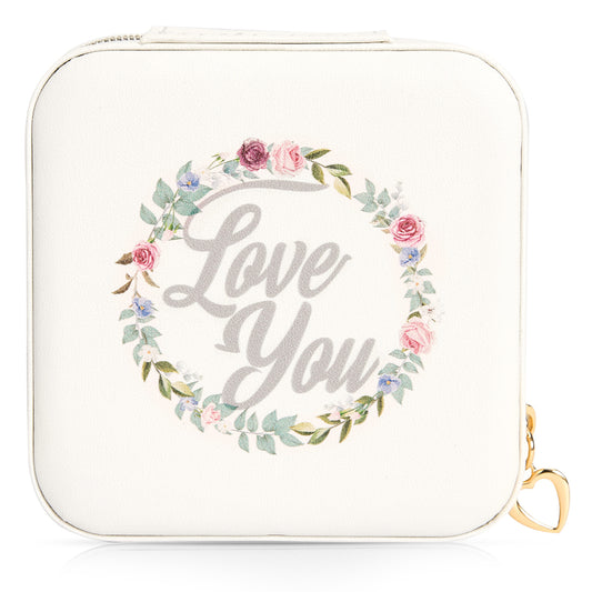 Mini Jewelry Case Letter "Love You” White