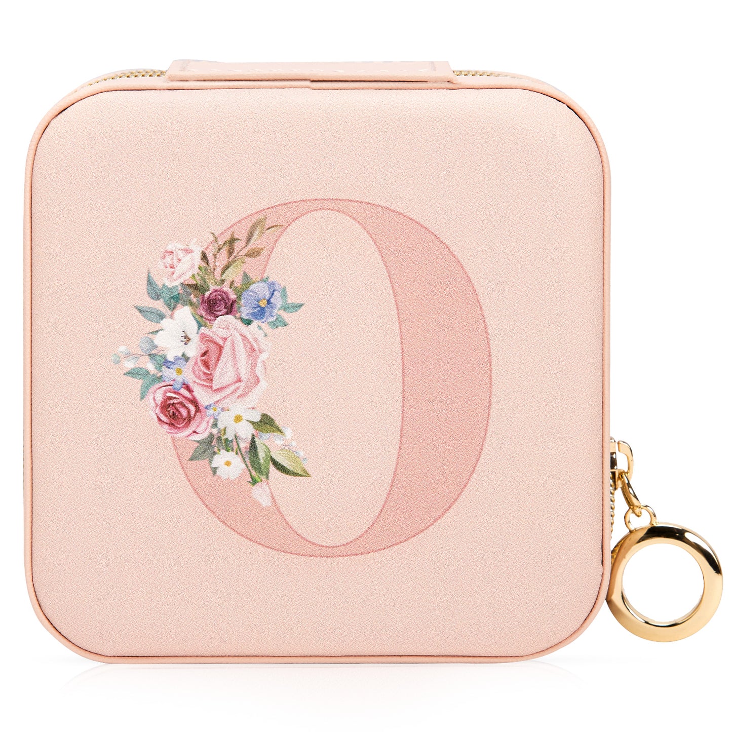 Mini Jewelry Case Letter "O” Pink