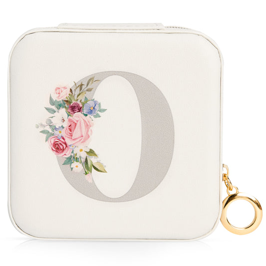 Mini Jewelry Case Letter "O” White